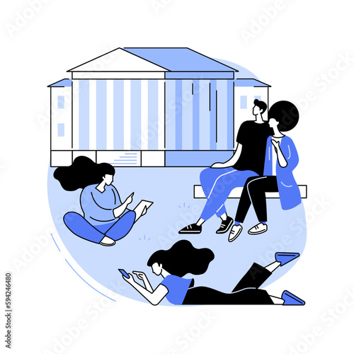 Before lecture isolated cartoon vector illustrations.