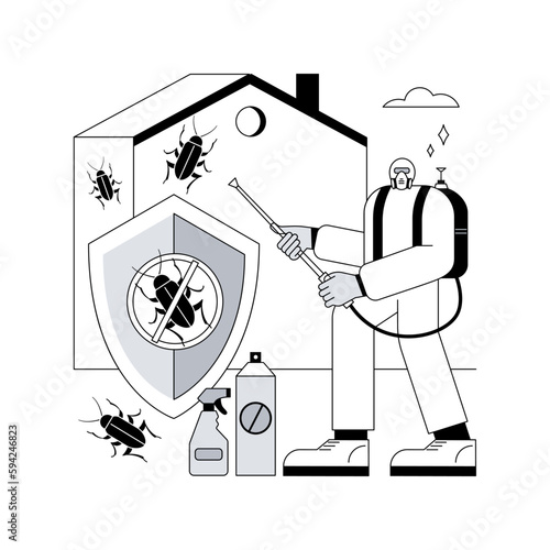 Home pest insects control abstract concept vector illustration.