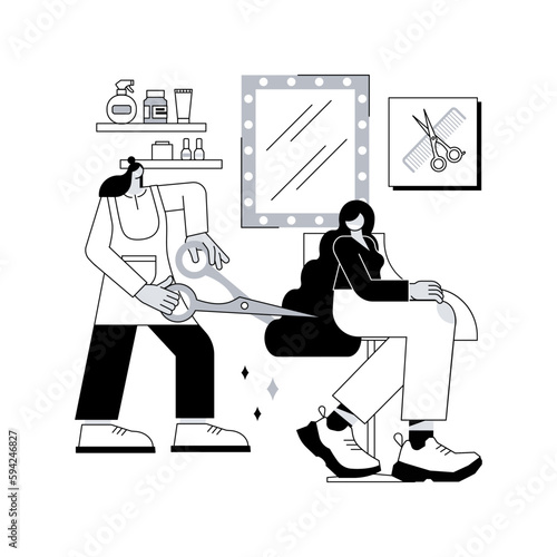 Beauty salon abstract concept vector illustration.