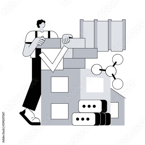 Innovative construction materials abstract concept vector illustration.