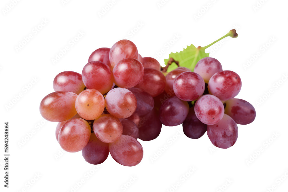 Grape isolated on transparent background. Generative Ai