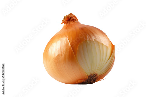 Onion isolated on transparent background. Generative Ai