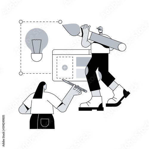 Brand identity abstract concept vector illustration.