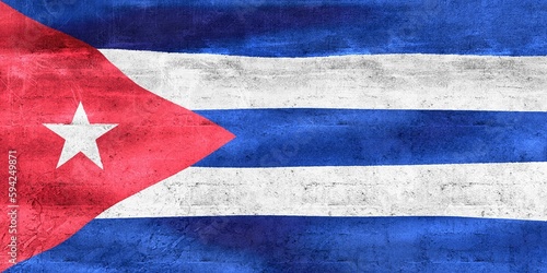 Cuba flag - realistic waving fabric flag