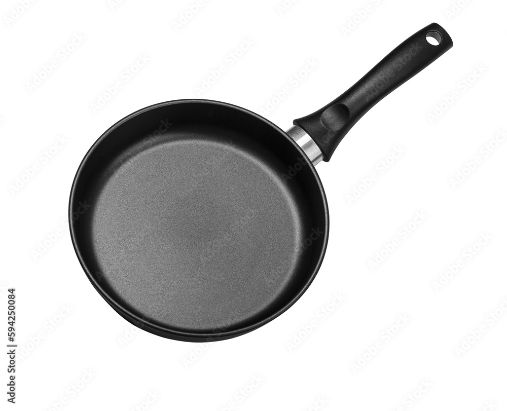 Top view of new empty frying pan Top view of new empty frying pan