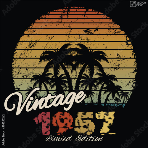 Vintage 1957 limited edition T-shirt design.