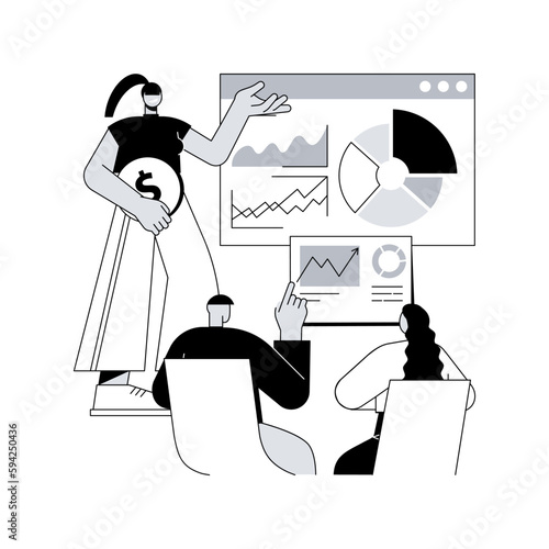 Business briefing abstract concept vector illustration.