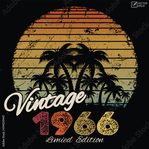 Vintage 1966 limited edition T-shirt design.
