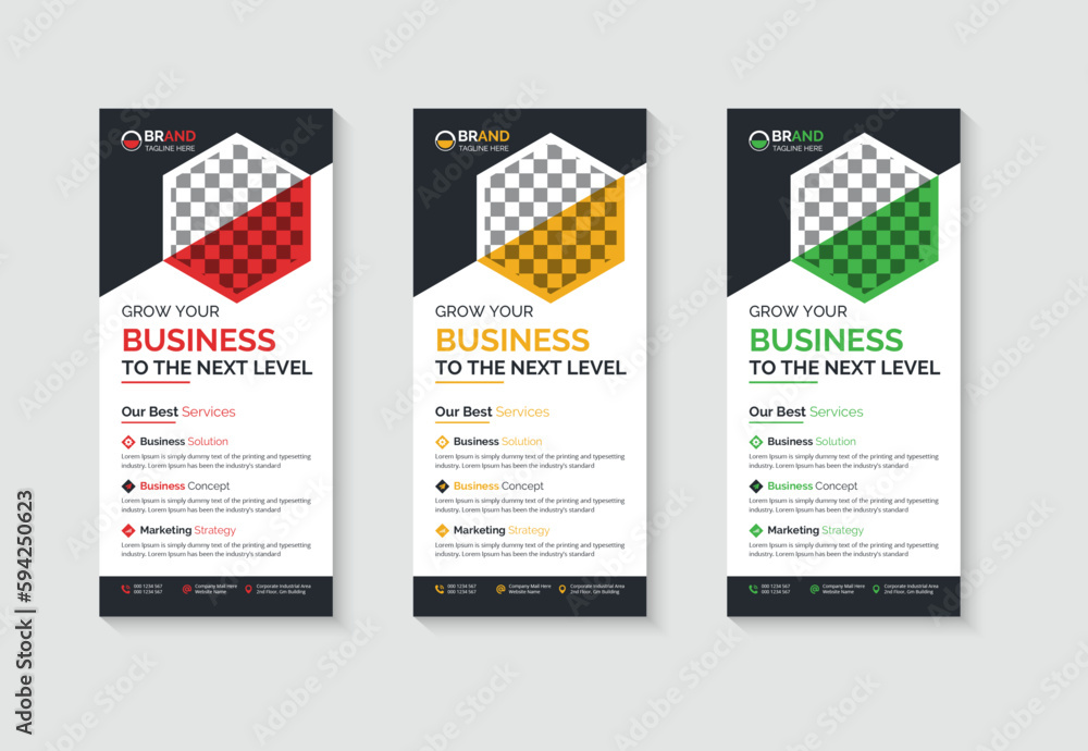 Modern and Creative business dl flyer or rack card design template 