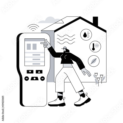 Air quality control abstract concept vector illustration.
