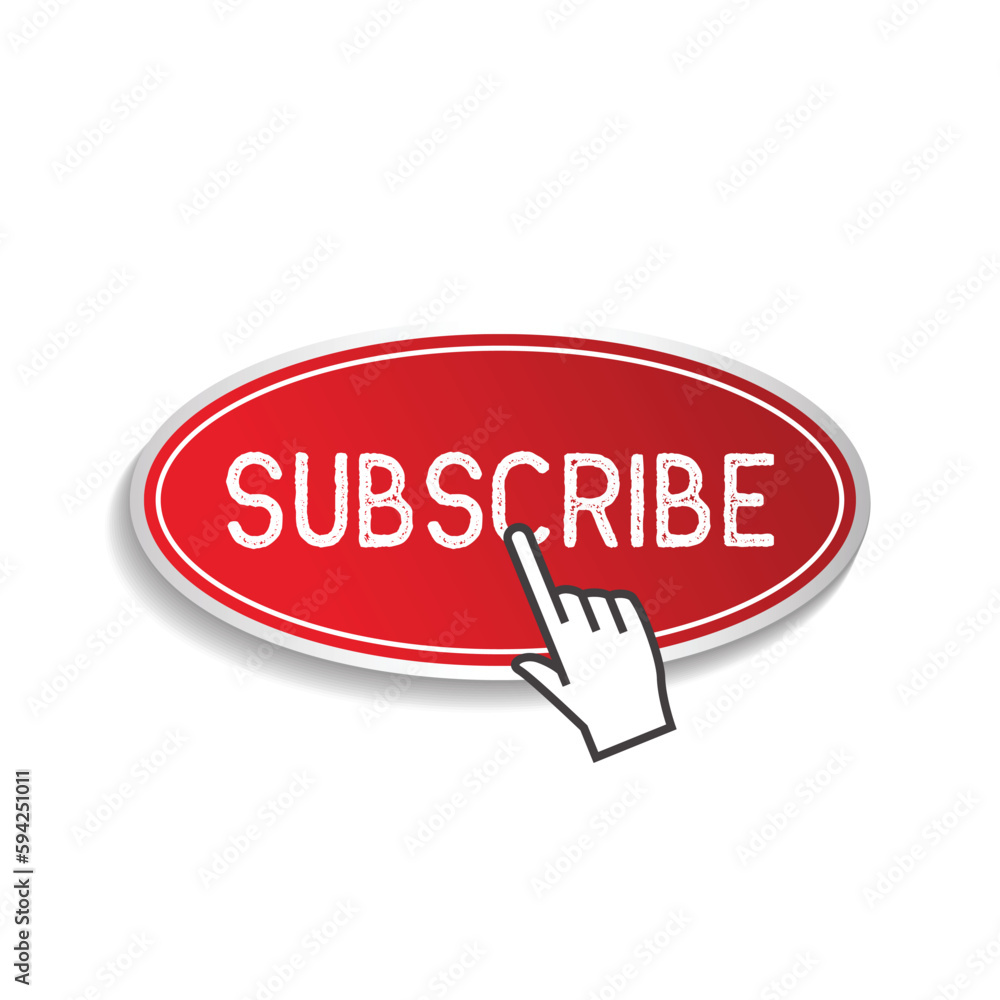 Subscribe button label on white background. vector illustration Subscribe button label on white background. vector illustration