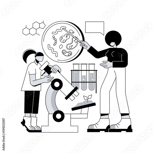 Science camp abstract concept vector illustration.