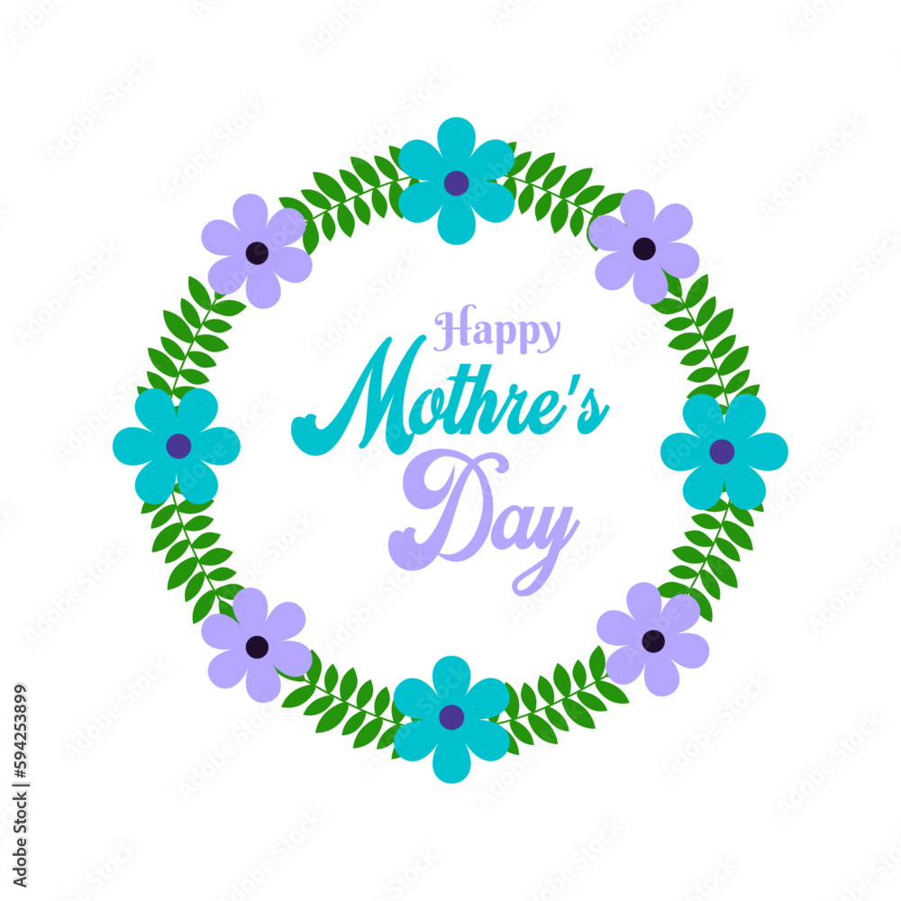 Floral happy mother's day vector illustration Floral happy mother's day vector illustration