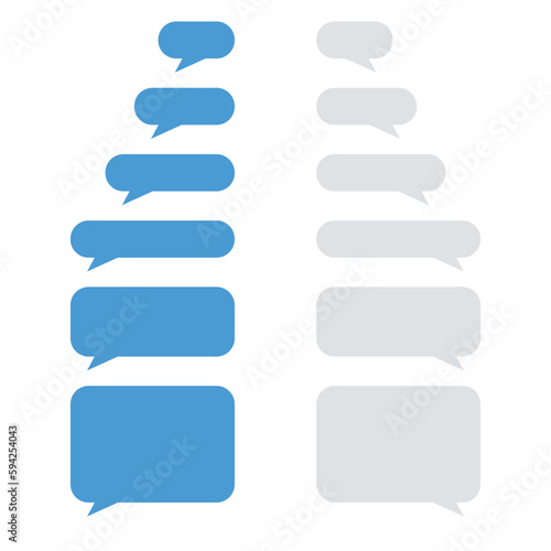 Set icons for messages, dialogs. Social media communication window — Vector