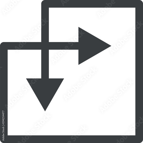 long gray arrows, arrow icons