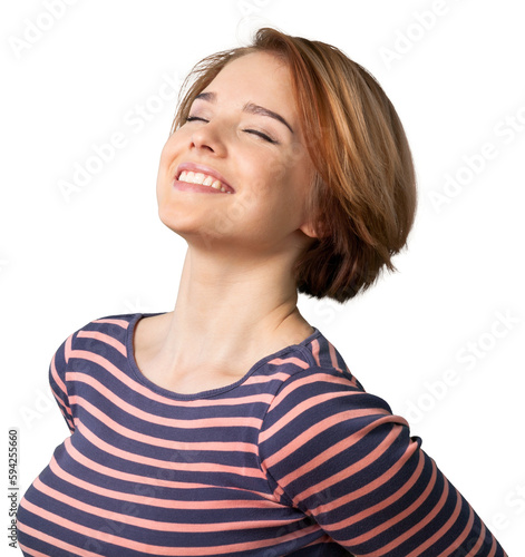 фотографія Breathing beautiful smile woman. Relaxation concept