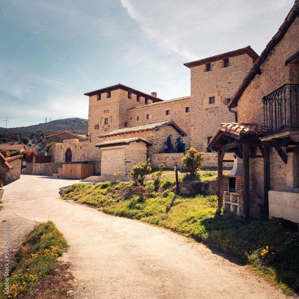 The village of Puentedey in the region of Merindades in the north of Burgos. This village is located on an impressive arch eroded by the river Nela.