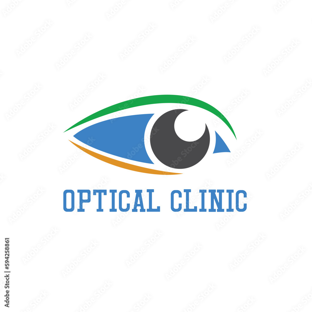 eye clinic / ophthalmic clinic / ophthalmology / optometrist logo with