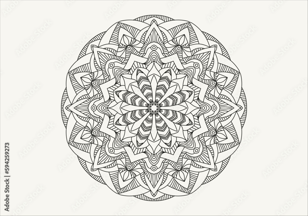 Circular pattern in form of mandala with flower for Henna, Mehndi, tattoo, decoration. Decorative ornament in ethnic oriental style. Outline doodle hand draw vector illustration. Circular pattern in form of mandala with flower for Henna, Mehndi, tattoo, decoration. Decorative ornament in ethnic oriental style. Outline doodle hand draw vector illustration.