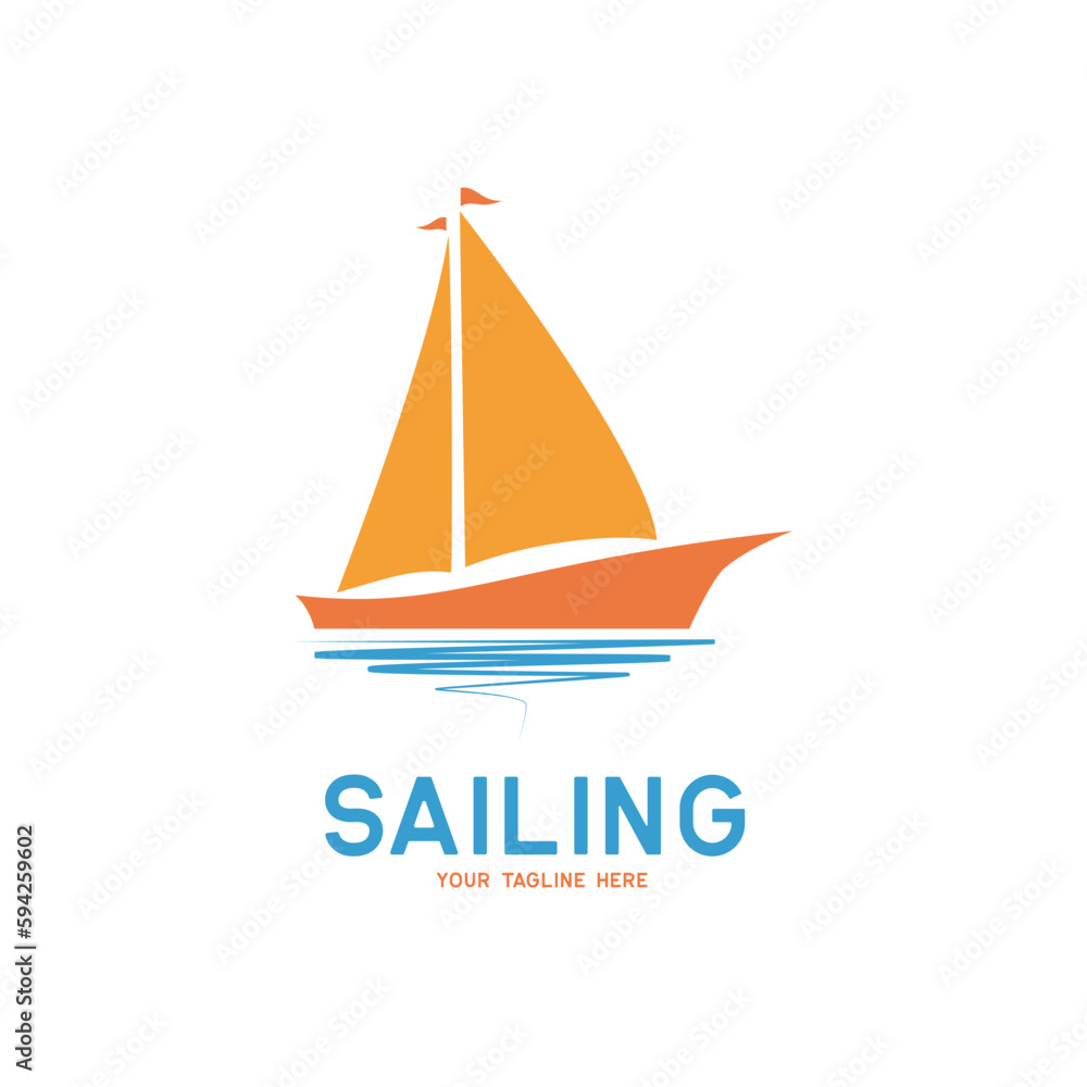 Sailing logo isolated on white background, vector illustration
Sailing logo isolated on white background, vector illustration