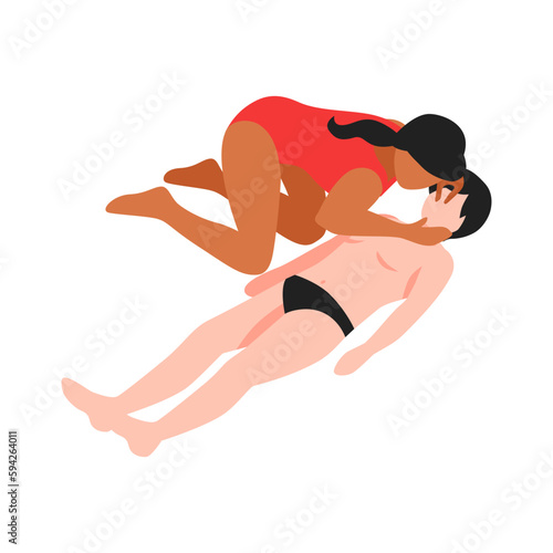 Isometric Beach Lifeguard