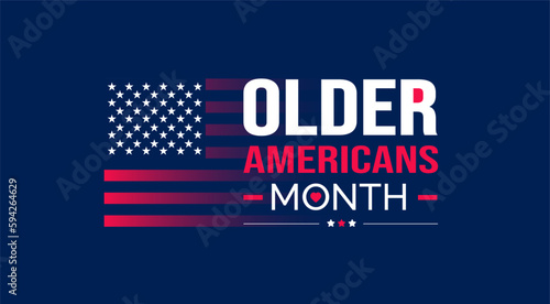 Older Americans Month background or banner design template celebrated in may