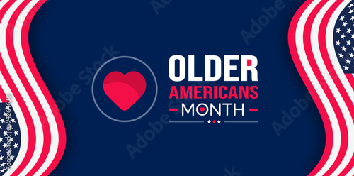 Older Americans Month background or banner design template celebrated in may