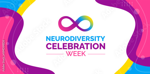 Neurodiversity Celebration Week background or banner design template celebrated in may