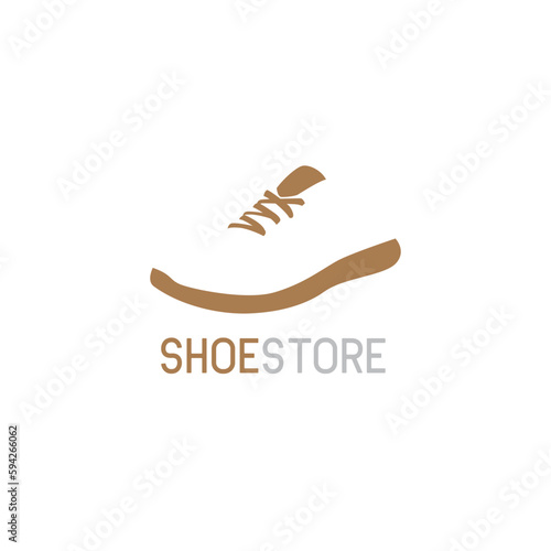 Shoes store logo for shoes store on white background. vector illustration