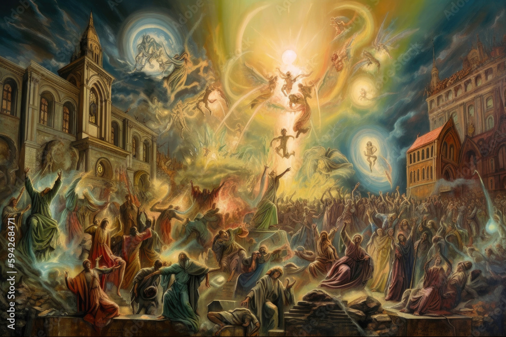 Obraz premium Secret rapture of the church. Generative AI