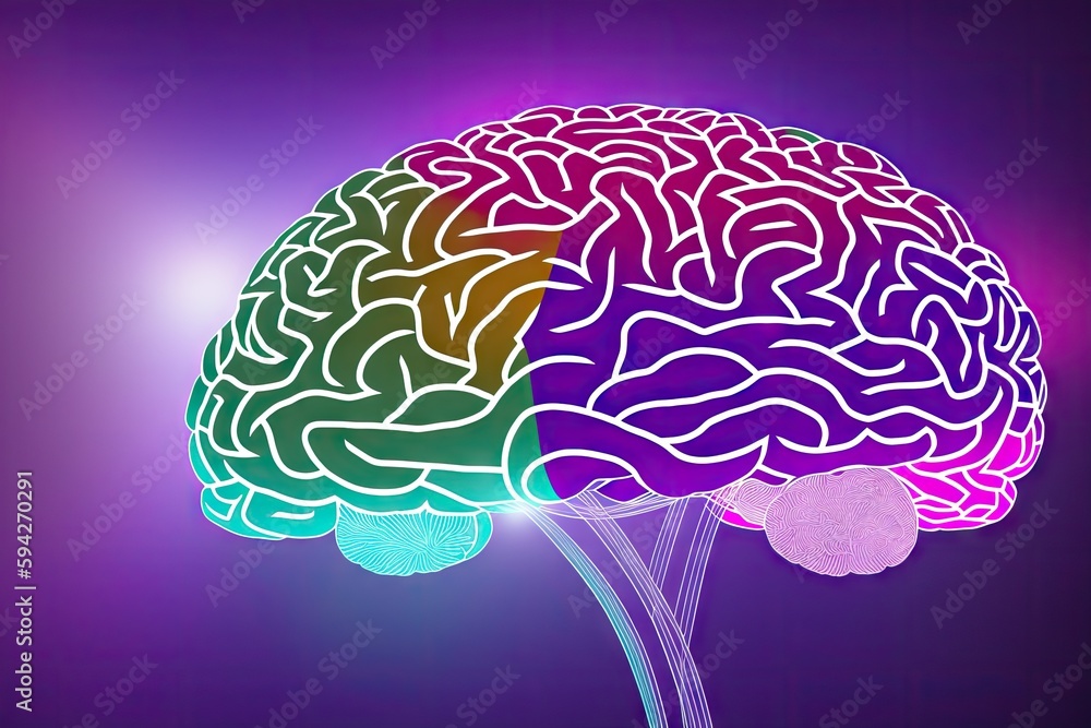 Human brain as a tree, activity with neuron. Neurology, cognition, neuronal network, psychology, generative ai Human brain as a tree, activity with neuron. Neurology, cognition, neuronal network, psychology, generative ai