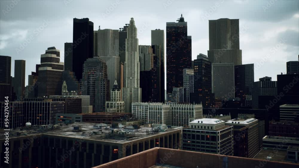 Panoramic picturesque financial downtown city view Panoramic picturesque financial downtown city view