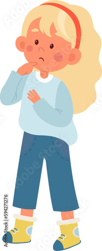 Child Girl Questioning