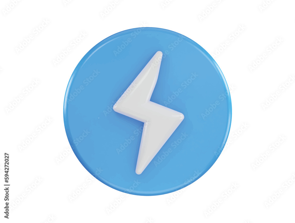 electricity icon 3d rendering vector illustration electricity icon 3d rendering vector illustration