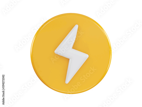 Free Download electricity icon 3d rendering vector illustration - GFXLoad