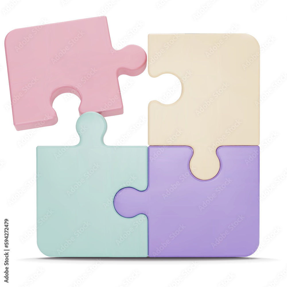 Puzzle pieces icon isolated on white background. Colorful jigsaw puzzle cube, strategy jigsaw business, and education. Puzzle, jigsaw, incomplete data concept. 3d png illustration. Puzzle pieces icon isolated on white background. Colorful jigsaw puzzle cube, strategy jigsaw business, and education. Puzzle, jigsaw, incomplete data concept. 3d png illustration.