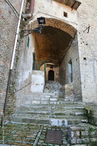 A narrow street in Alberona, a  town in the province of Foggia in Italy. © Giambattista