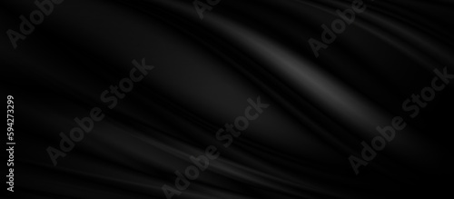 Abstract black fabric background with copy space illustration