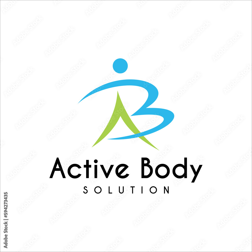 active body and AB logo vector active body and AB logo vector