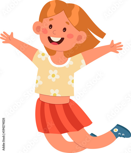 Jumping Child Girl