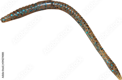 Fototapeta Naklejka Na Ścianę i Meble -  Transluscent rubber fishing worm