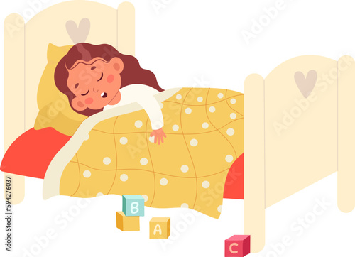 Girl Sleeping In Bed