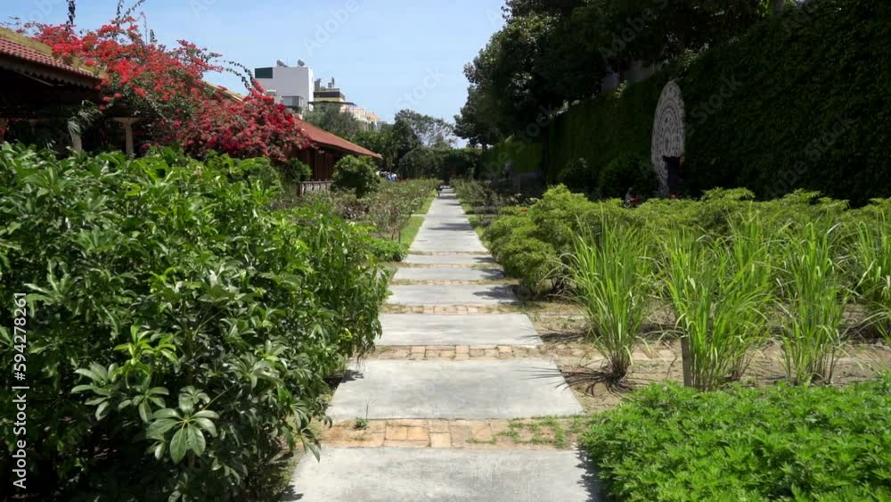 Decorative garden. A village of artisans in Nha Trang in Vietnam. Decorative garden. A village of artisans in Nha Trang in Vietnam.