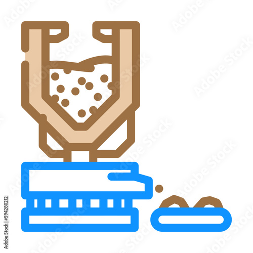 dri furnace steel production color icon vector illustration
