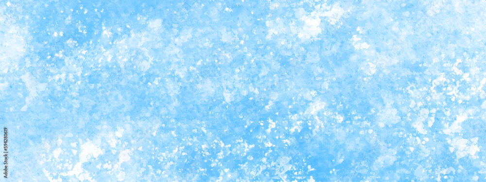 Blue background with space. Blue watercolor background. Soft blue watercolor background for your design. Abstract blue sky with clouds. Vector EPS 10