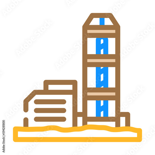 core drilling steel production color icon vector illustration