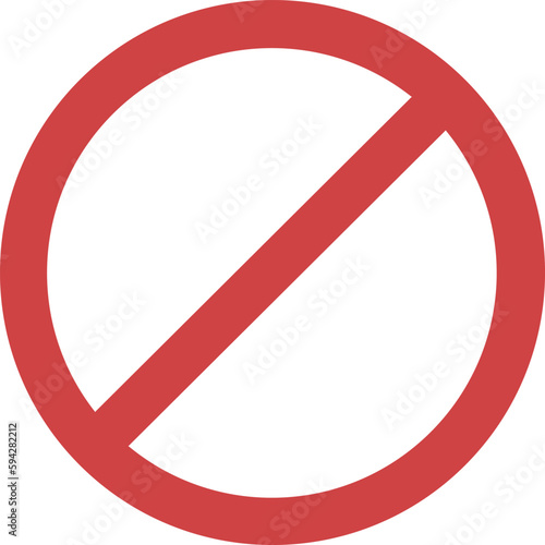 Don't Sign, Do Not Notice, Stop Block Anti Ban Red Symbol Flat Design Isolated
