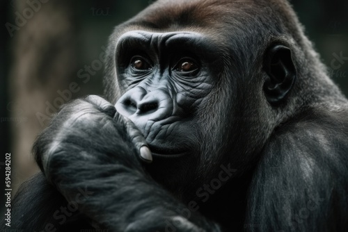 SilverBack male gorilla in the forest