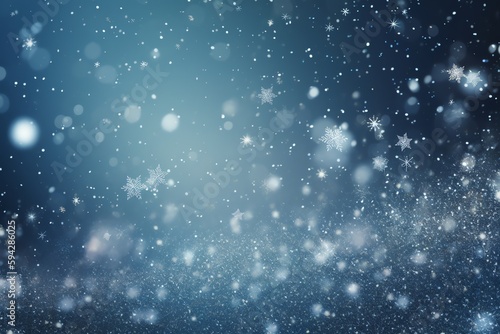 Christmas Background With Stardust And Snowflakes. Christmas Eve. Generative AI