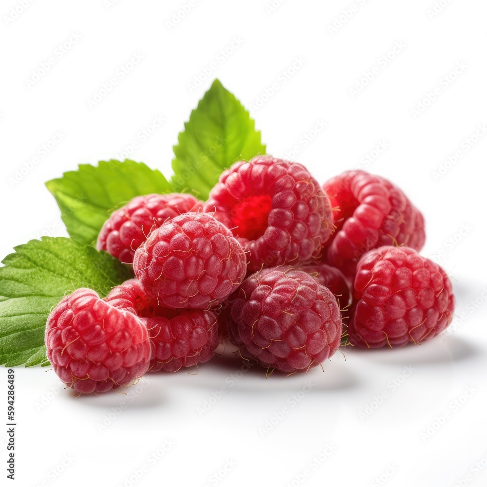 Raspberry fruit isolated on white background. Raspberry fruit isolated on white background.